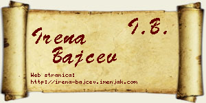 Irena Bajčev vizit kartica